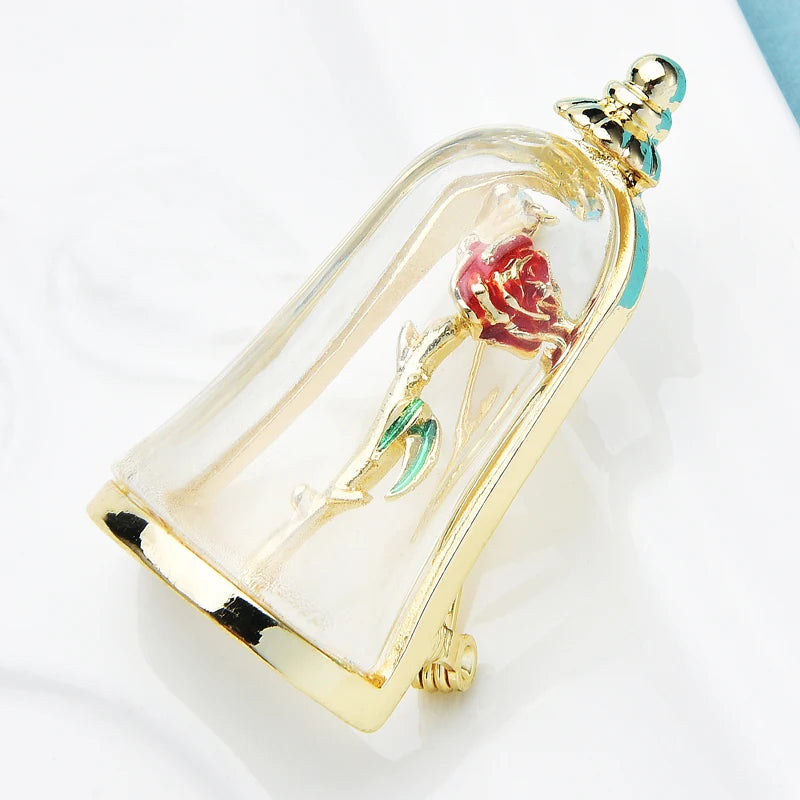 Broche Rose Vintage · Émail
