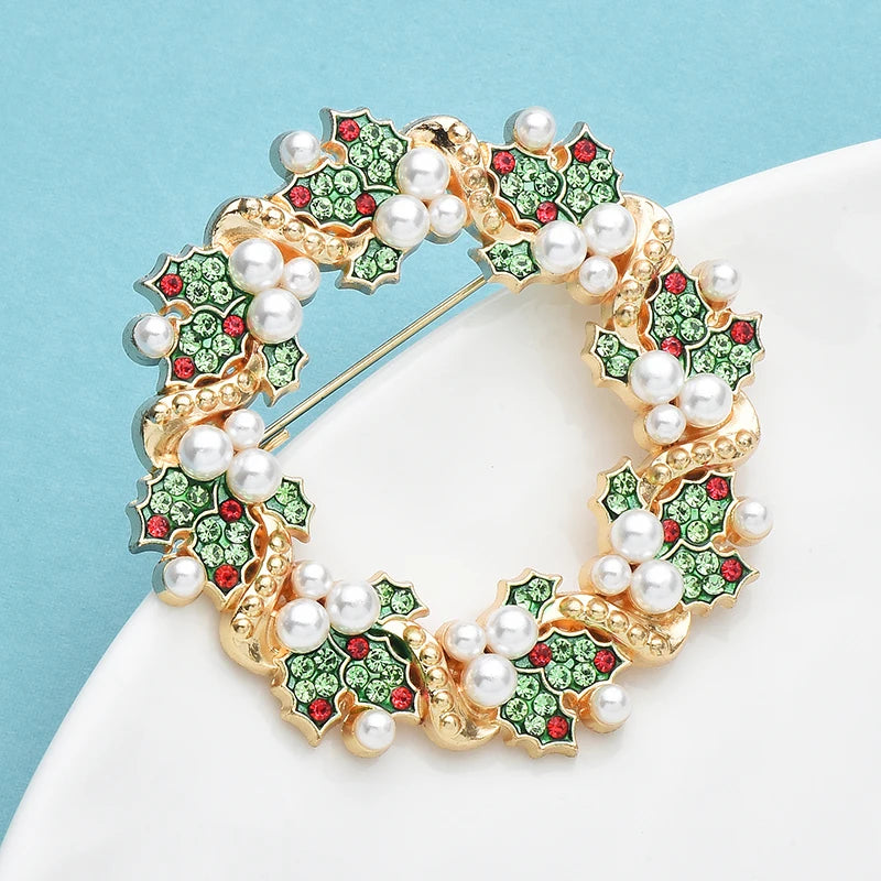 Broche Couronne · Perles & Cristal