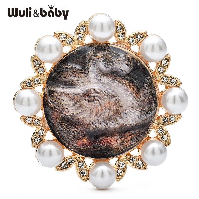 Broche Cheval · Perles