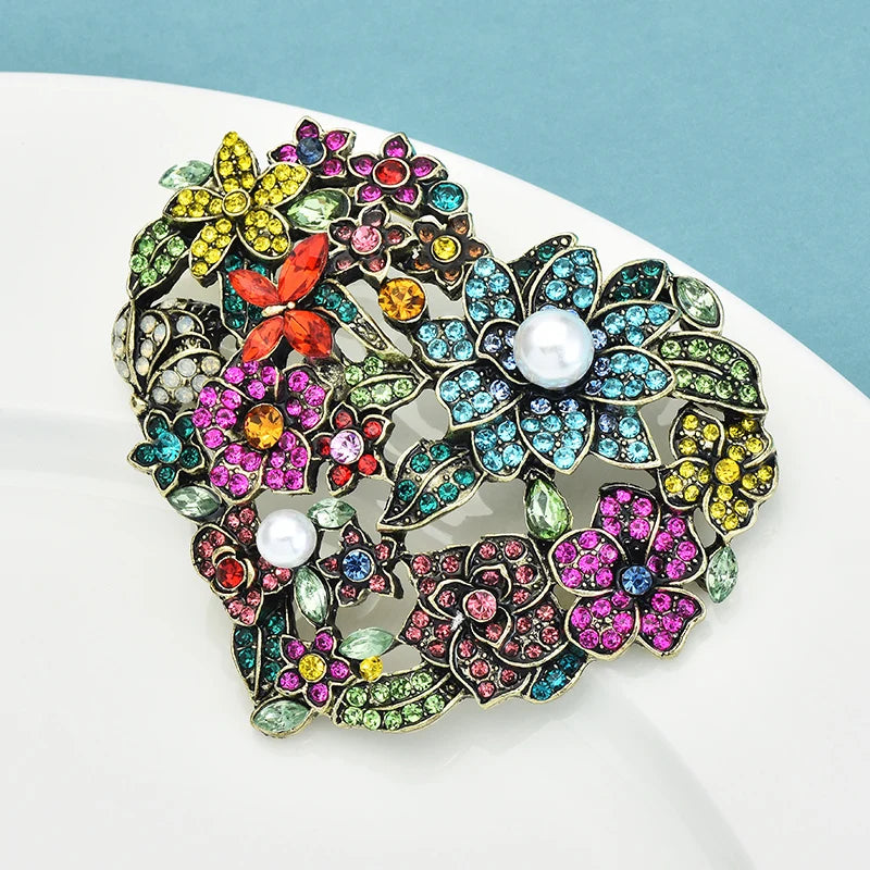Broche Cœur · Cristal