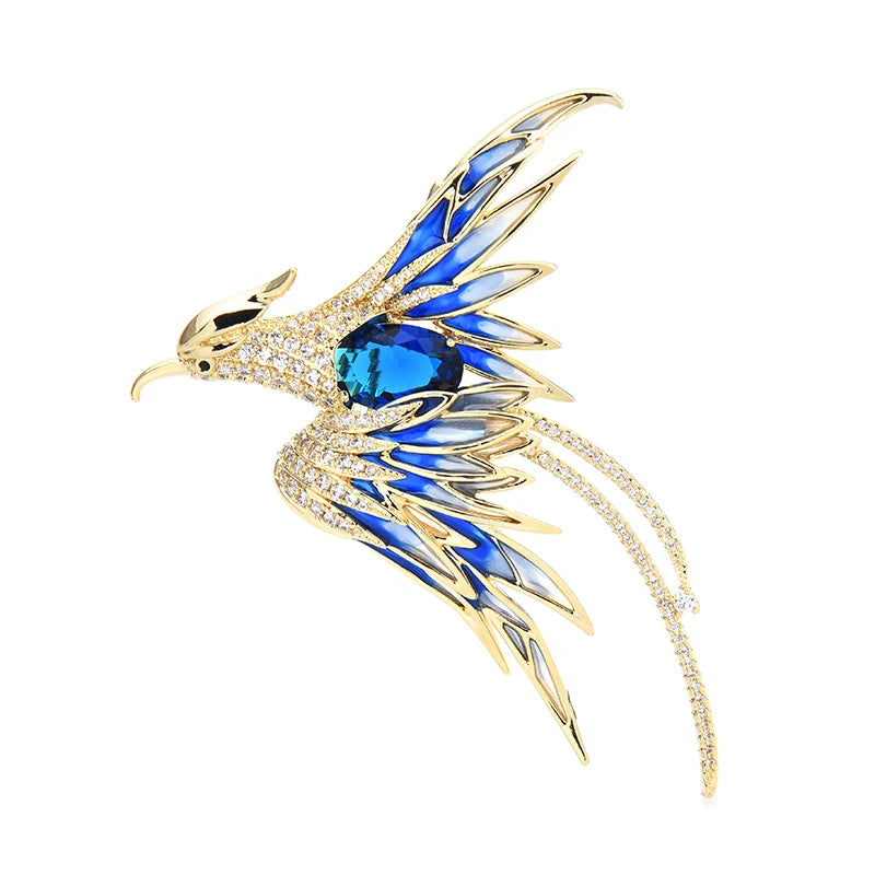 Broche Phénix · Cristal
