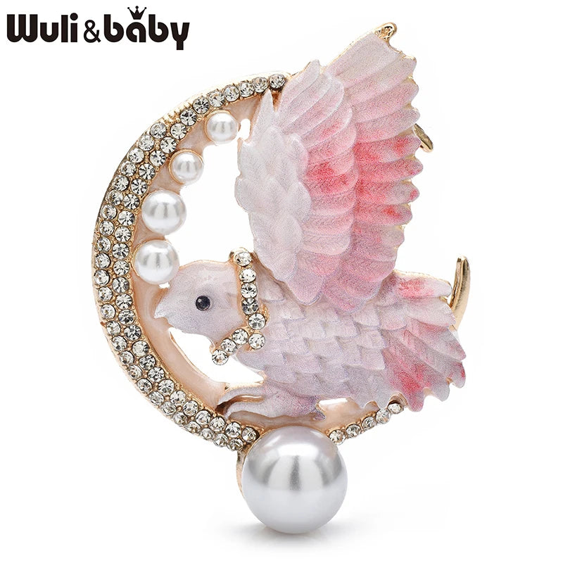 Broche Oiseau · Émail
