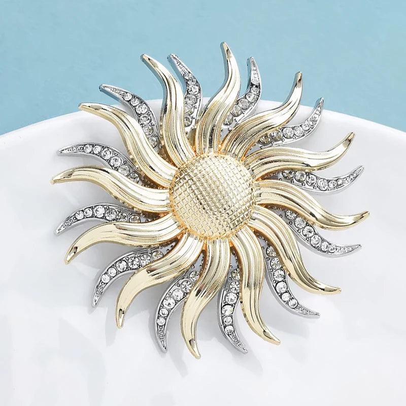Broche Tournesol · Cristal