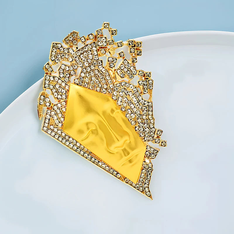 Broche Portrait · Cristal