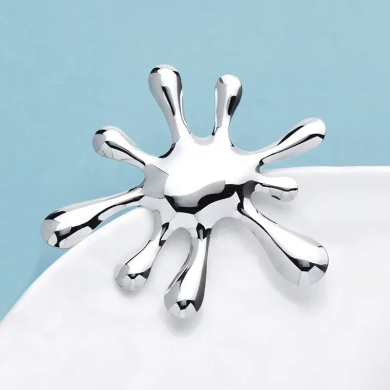 Broche Fleur · Acier