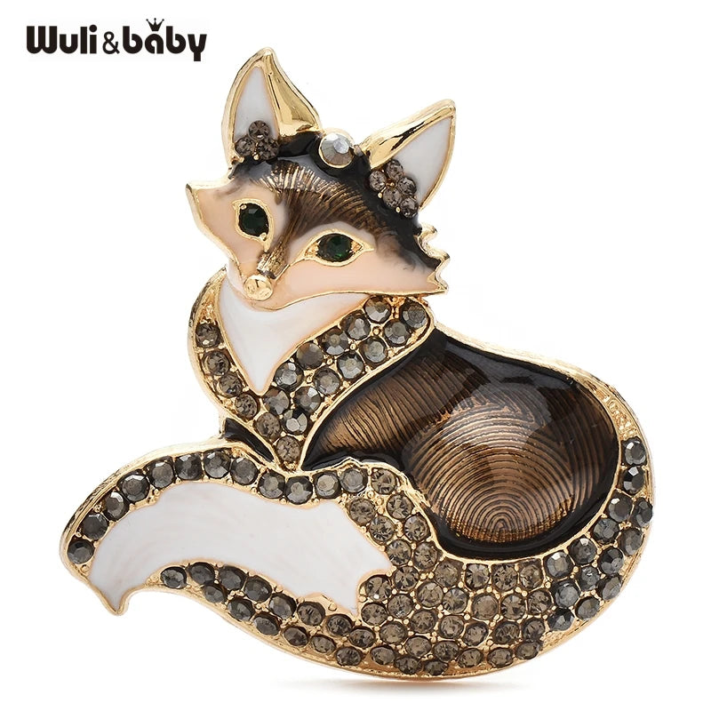 Broche Renard · Cristal