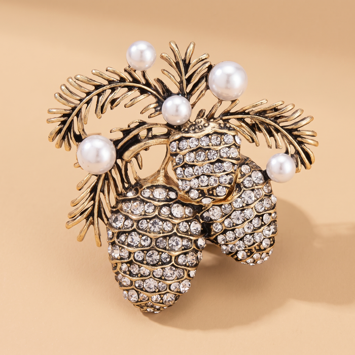 Broche Pomme de Pin Vintage
