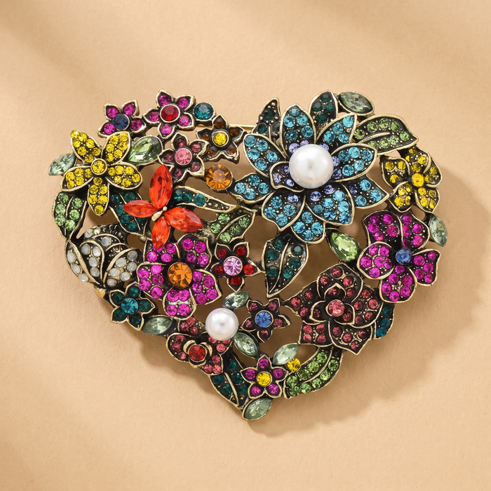 Broche Cœur · Cristal