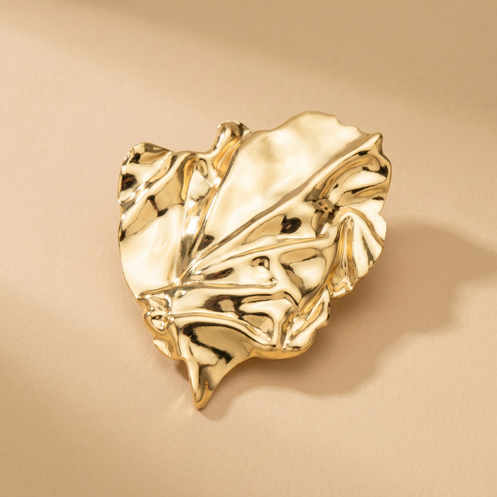 Broche Feuille · Acier