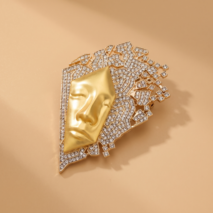 Broche Portrait · Cristal
