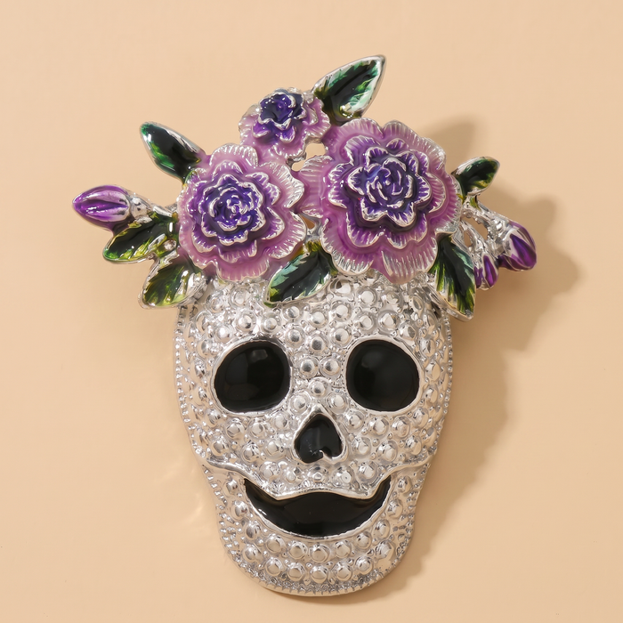 Broche Crâne · Émail
