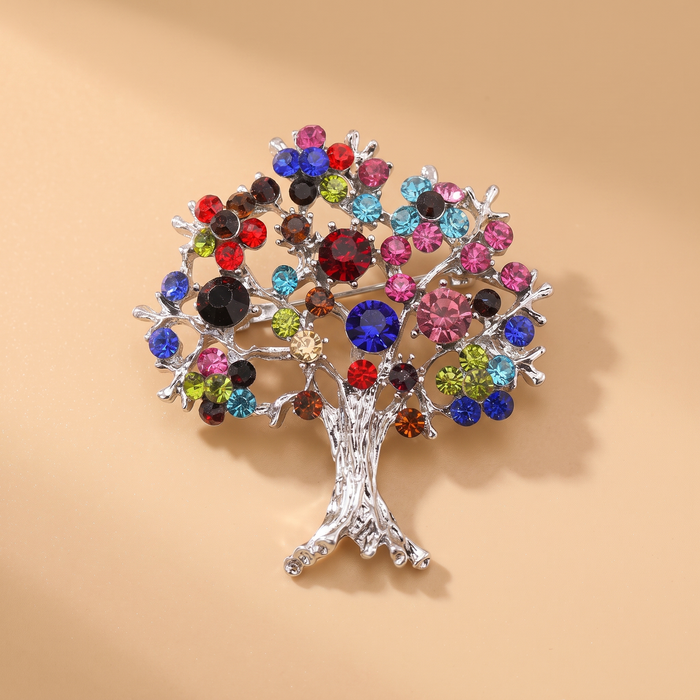 Broche Arbre Fleuri · Émail