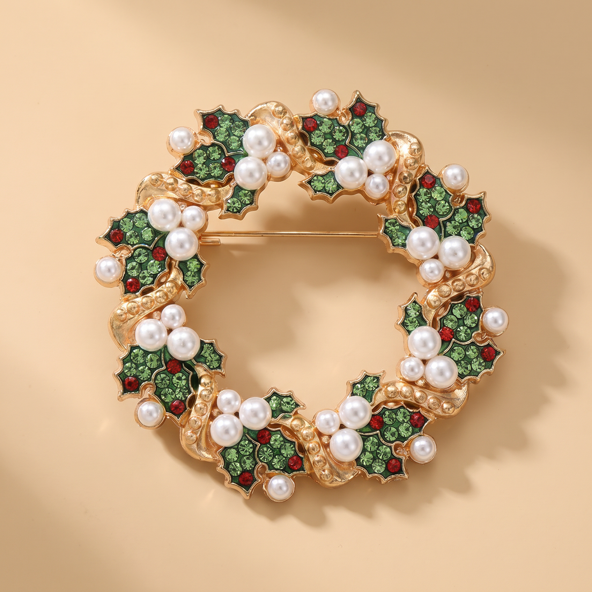 Broche Couronne · Perles & Cristal