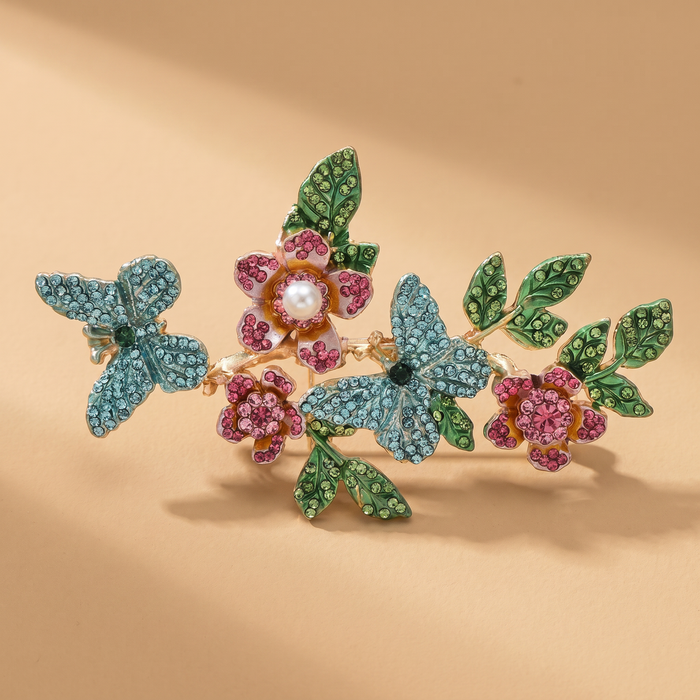 Broche Papillon · Cristal