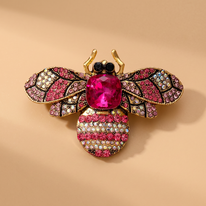 Broche Abeille Vintage · Cristal
