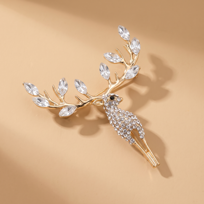 Broche Cerf · Cristal