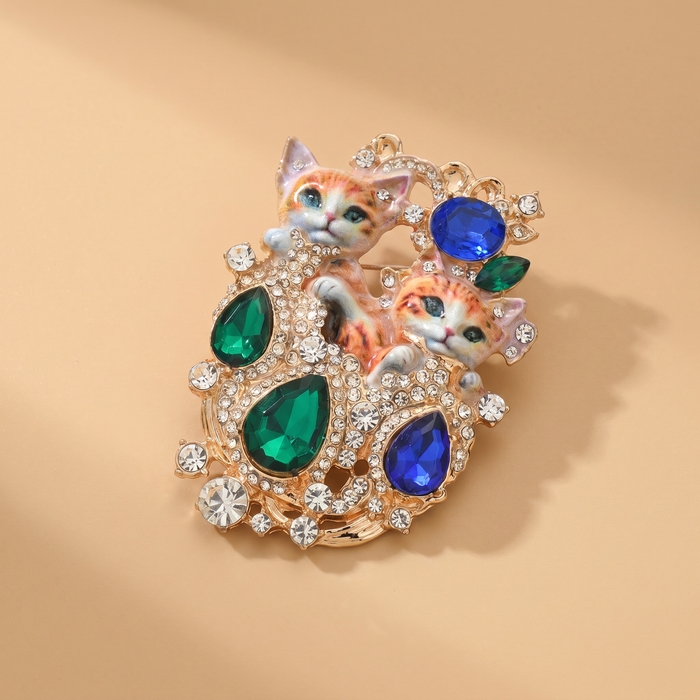 Broche Chat · Émail