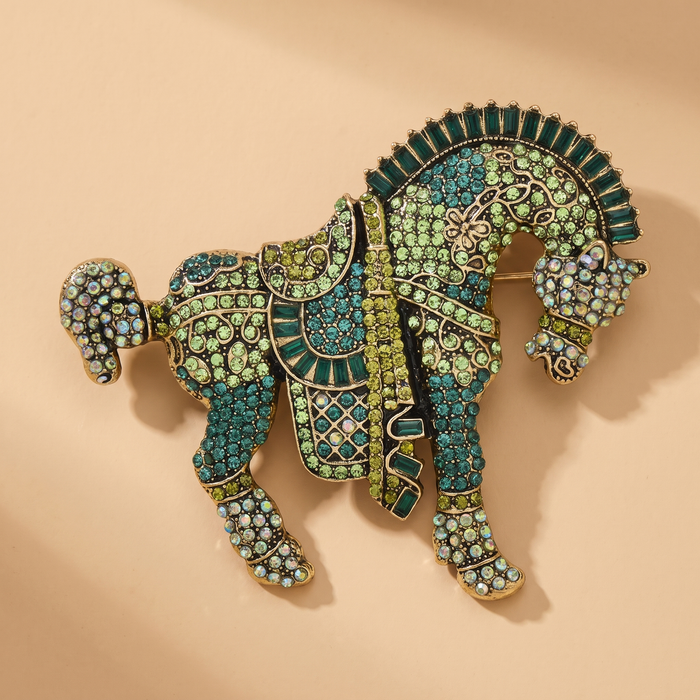 Broche Cheval Vintage · Cristal