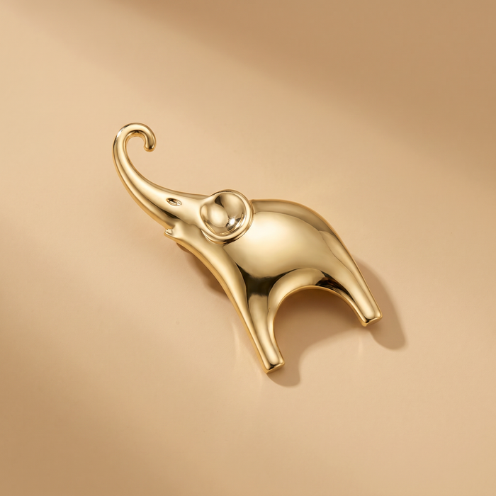 Broche Éléphant · Acier