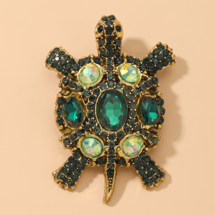 Broche Tortue Vintage · Cristal