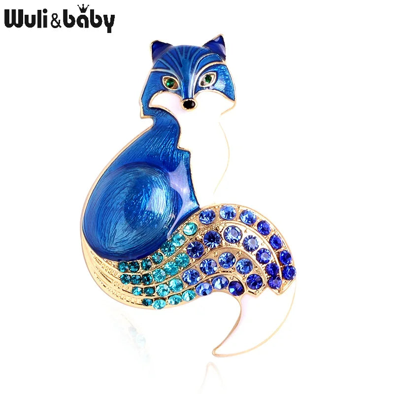 Broche Renard · Cristal