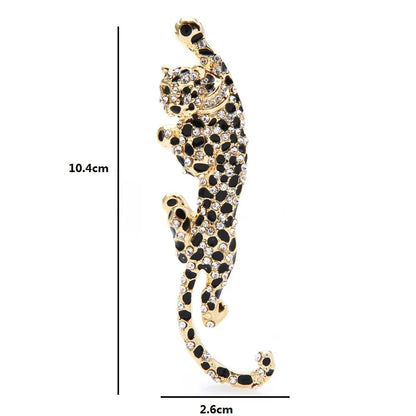 Broche Léopard · Émail
