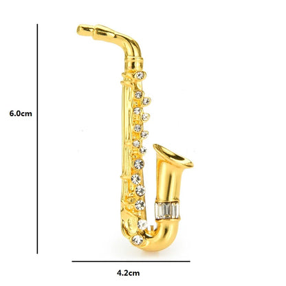 Broche Saxophone · Cristal