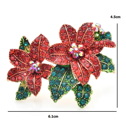 Broche Fleur · Cristal