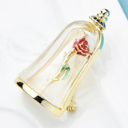 Broche Rose Vintage · Émail