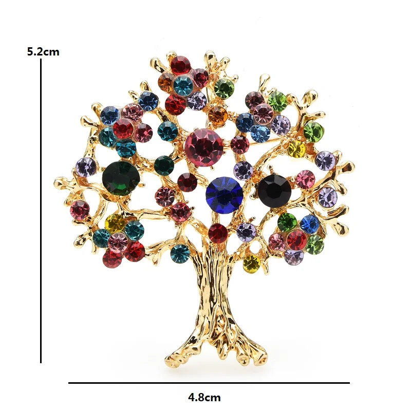 Broche Sapin · Cristal