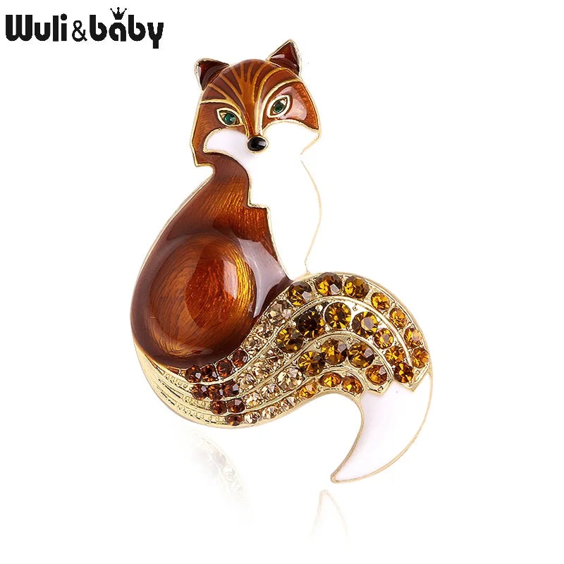 Broche Renard · Cristal
