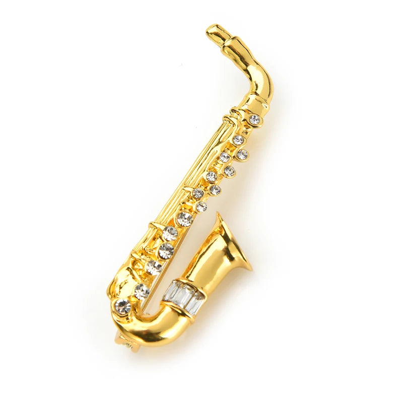 Broche Saxophone · Cristal