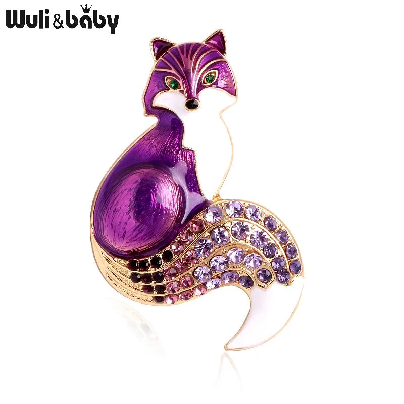 Broche Renard · Cristal