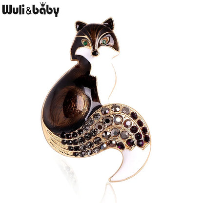 Broche Renard · Cristal