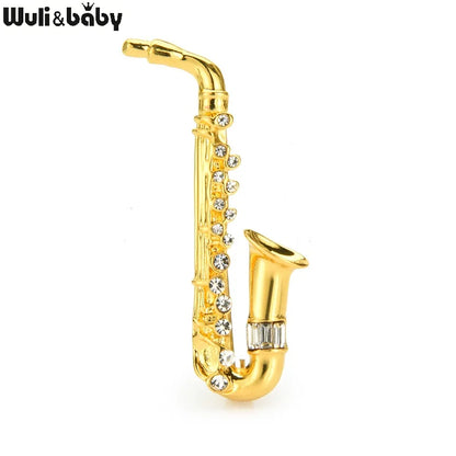 Broche Saxophone · Cristal