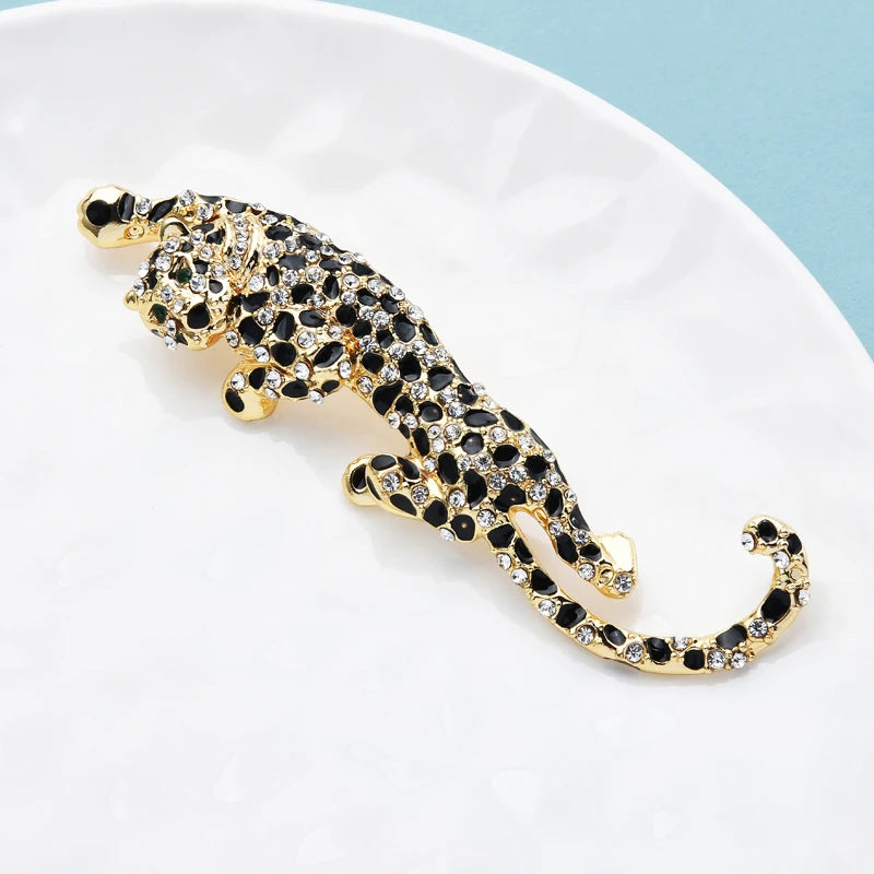 Broche Léopard · Émail