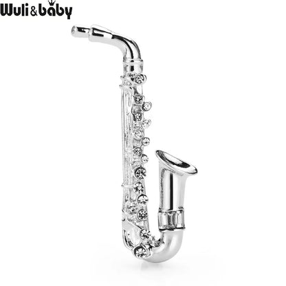Broche Saxophone · Cristal