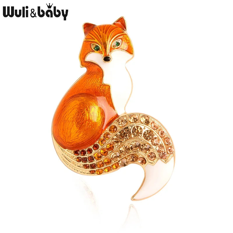 Broche Renard · Cristal