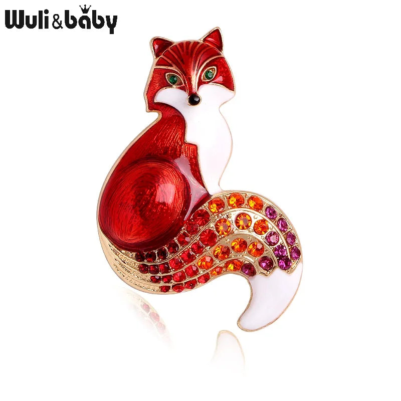 Broche Renard · Cristal