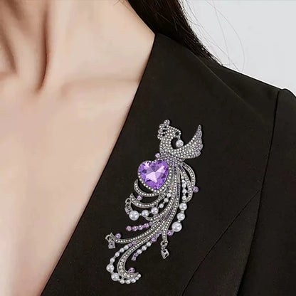 Broche Oiseau · Cristal