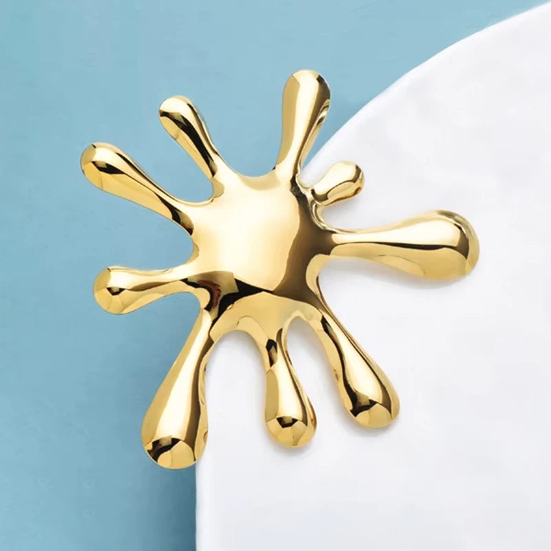 Broche Fleur · Acier
