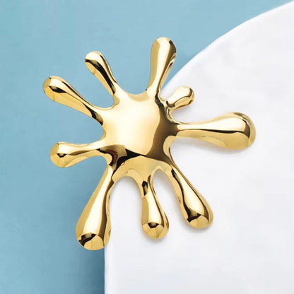 Broche Fleur · Acier