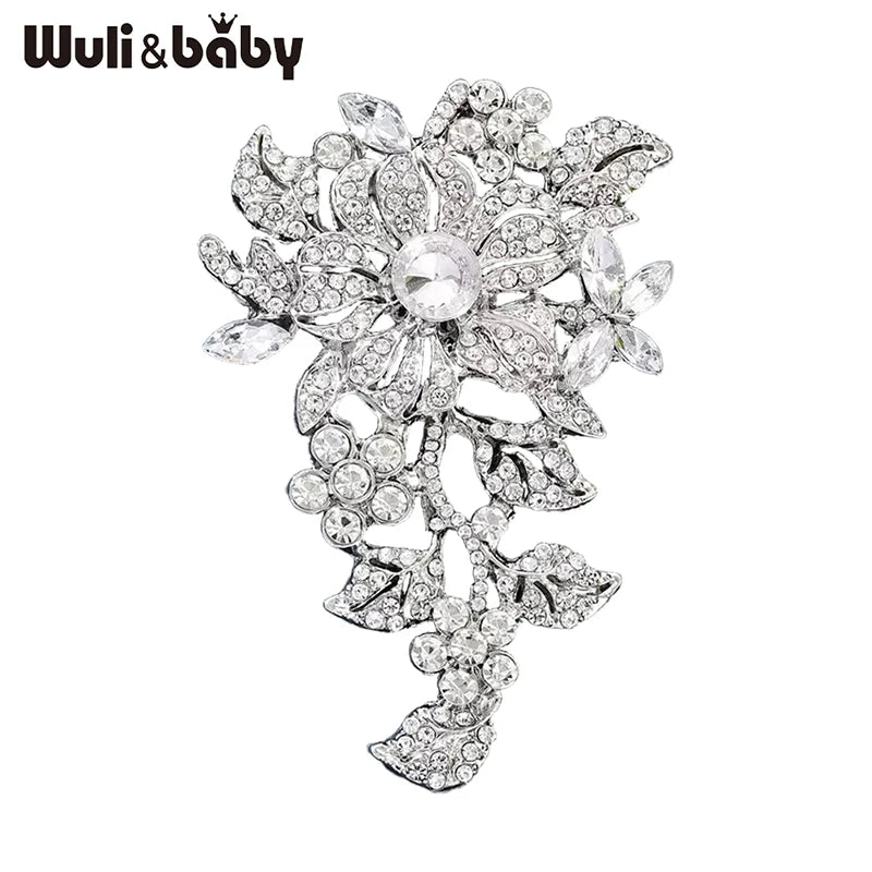 Broche Fleur · Cristal