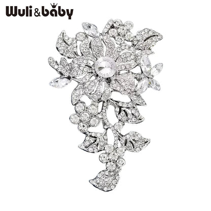 Broche Fleur · Cristal