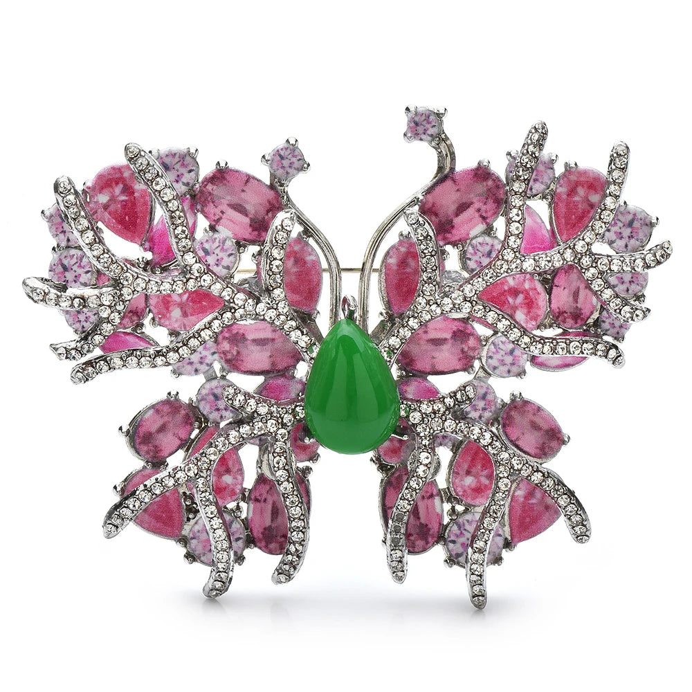 Broche Papillon · Cristal