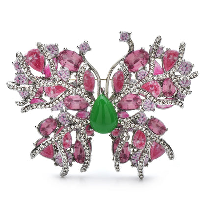 Broche Papillon · Cristal