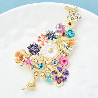 Broche Arbre Fleuri · Émail