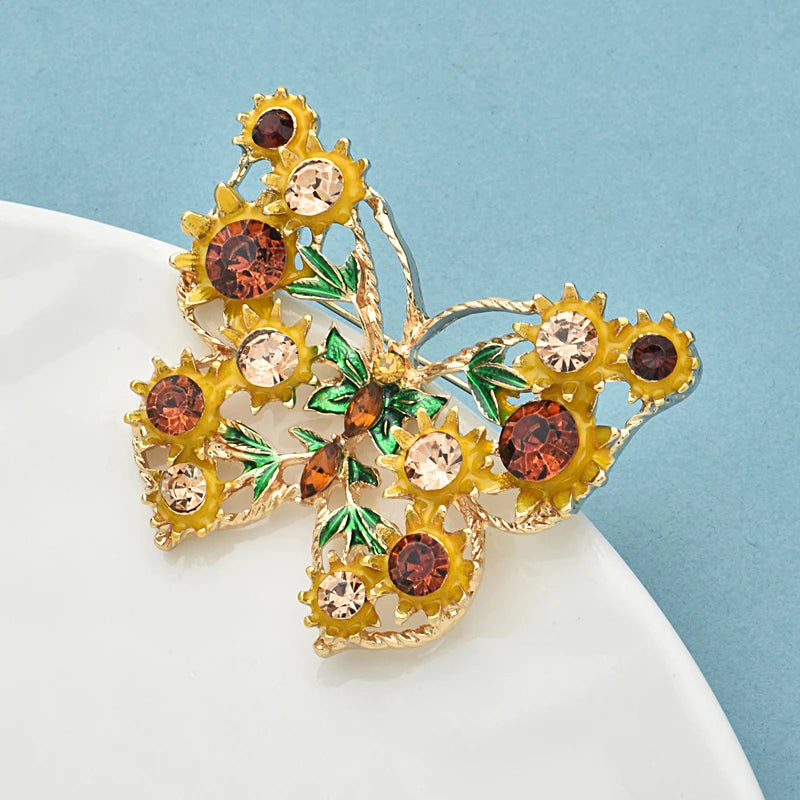 Broche Papillon Vintage · Émail