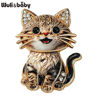 Broche Chat · Cristal