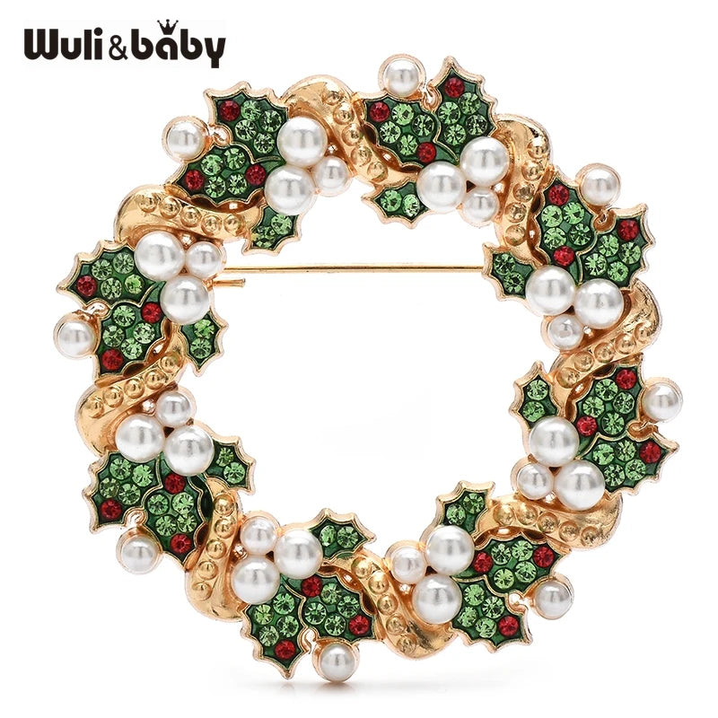 Broche Couronne · Perles & Cristal